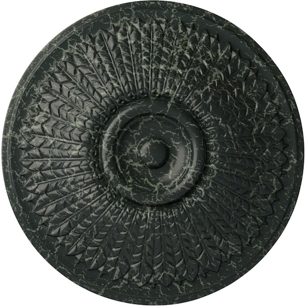 Ekena Millwork Modena Ceiling Medallion (Fits Canopies up to 5 1/4"), 23 1/2"OD x 3 1/2"P, Painted Turtle Crackle CM23MOPTC - main